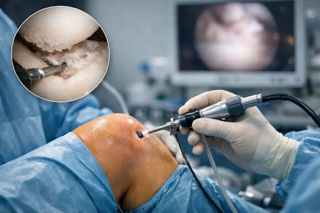 Cirugía artroscópica de rodilla por condromalacia