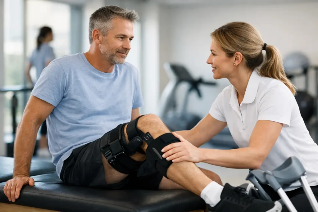 Rehabilitación postoperatoria de rodilla segura