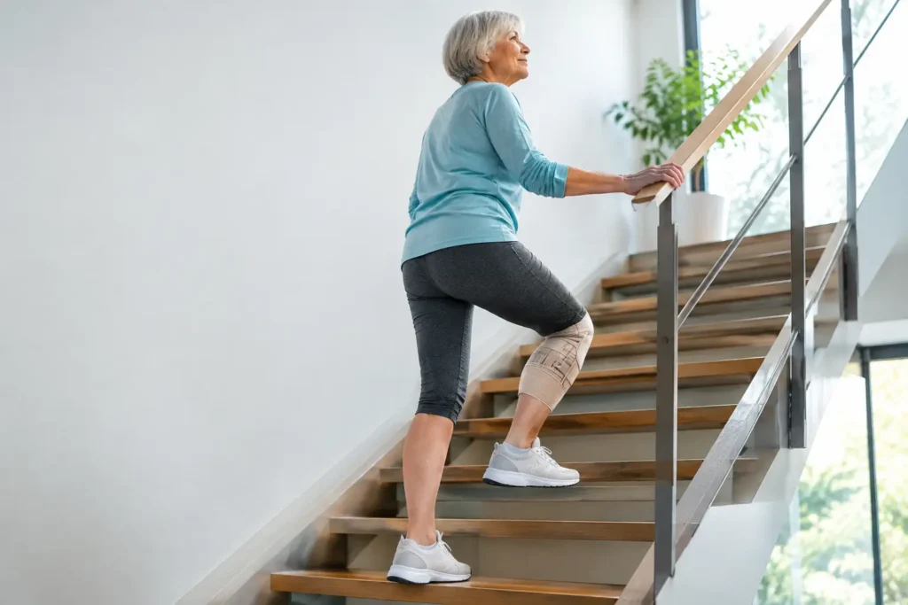 Cómo subir escaleras tras prótesis de rodilla